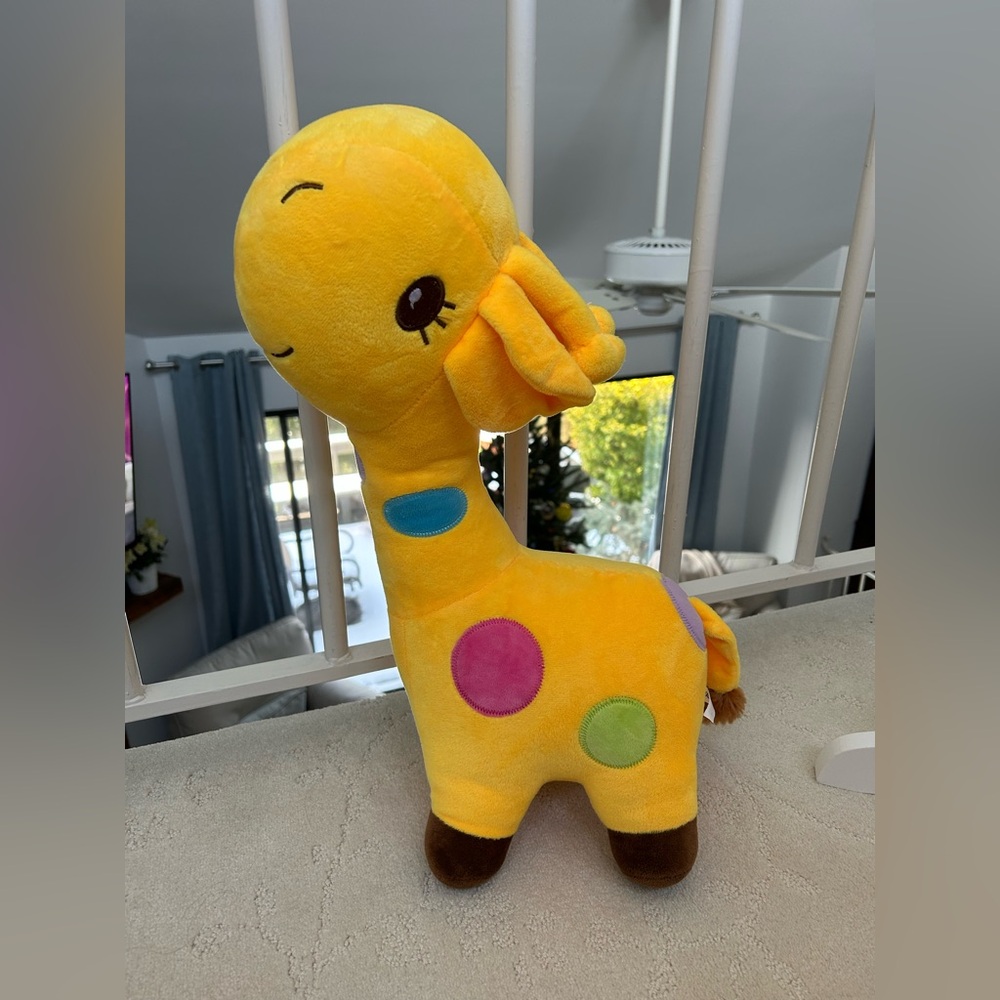 Cute large giraffe kawaii Korean plushie children toy stuffed animal colorful